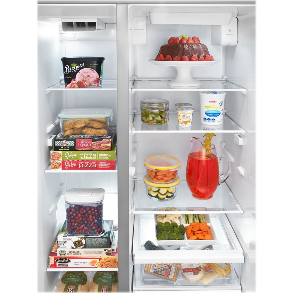 Best Buy: Whirlpool 21 Cu. Ft. Side-by-Side Counter-Depth Refrigerator ...
