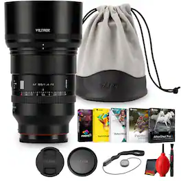 Viltrox - AF 85mm f/1.4 FE Lens for Sony E-Mount, Full Frame Portrait Lens, Fast Autofocus, Weather-Sealed — Bundle - Black
