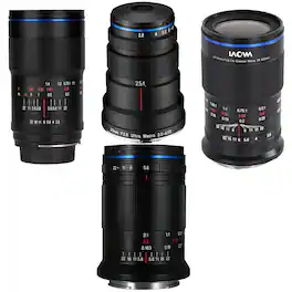 Bundle - Venus - Laowa 25mm, 65mm, 100mm f/2.8 and 85mm f/5.6 Ultra Macro 4-Lens Kit for Sony FE