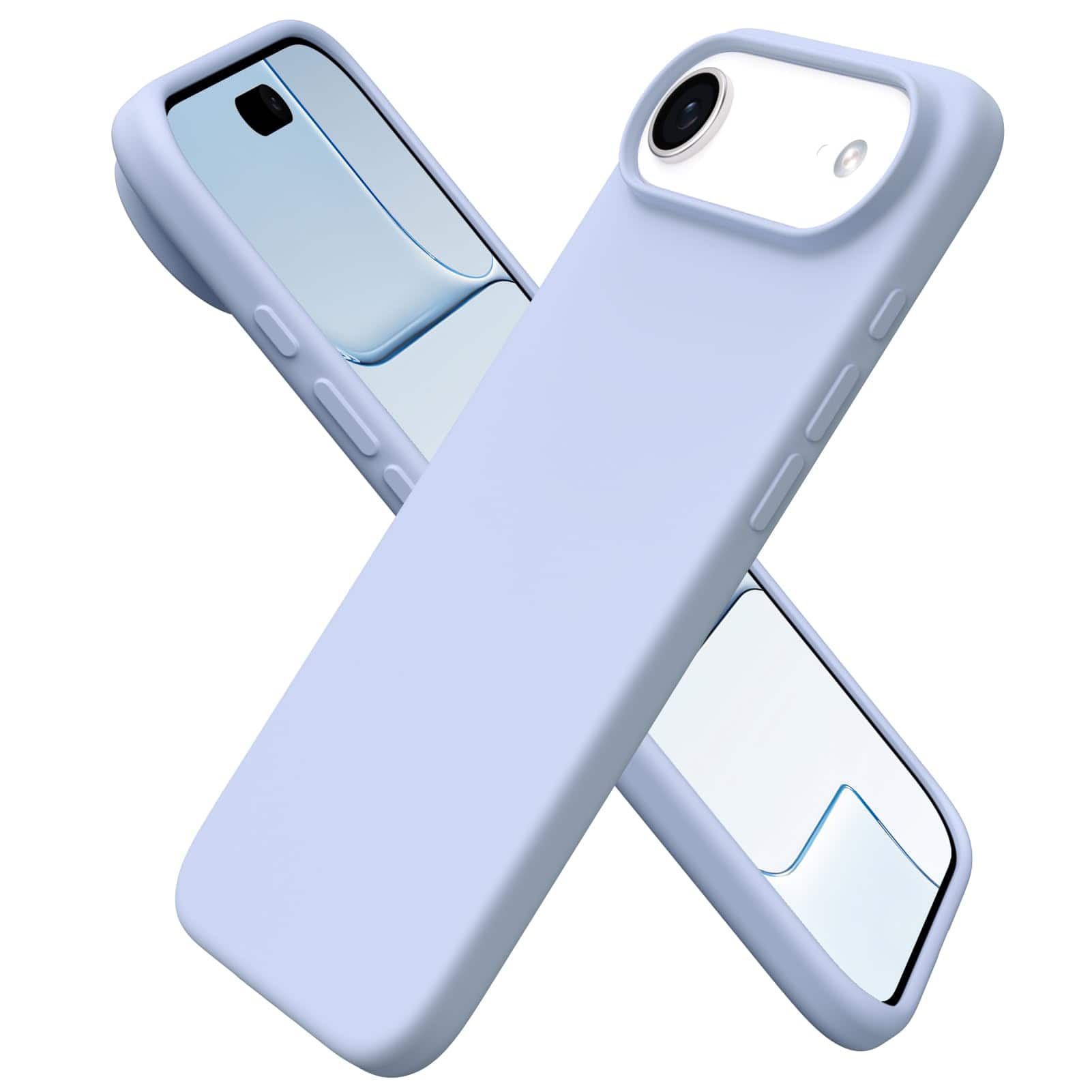 Ornarto - Designed for iPhone Air Case 6.5", Liquid Silicone Soft Gel Rubber Shockproof Protective Case - Sky Heather Color