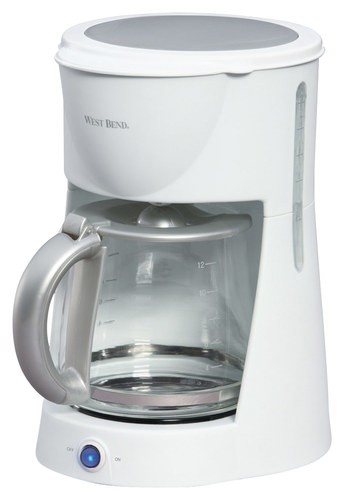  West Bend Drip Coffee Maker Brews Hot or Iced, Programmable  with Brew Strength Selector Auto Shut-Off and 6 Functions Permanent Mesh  Filter and Glass Carafe, 12-Cup, Metallic,Silver: Home & Kitchen