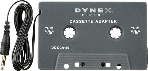 Front. Dynex™ - Stereo Cassette Adapter - Gray.
