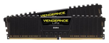 CORSAIR - Vengeance LPX CMK16GX4M2B3200C16 16GB (2PK X 8GB) 3200MHz DDR4 C16 DIMM Desktop Memory - Black - Front_Zoom
