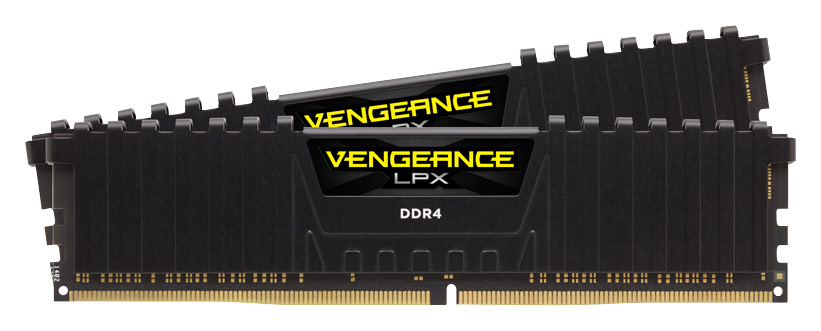 CORSAIR - Vengeance LPX 16GB (2PK x 8GB) 2.6 GHz DDR4 DRAM Kit de memoria de escritorio - Negro