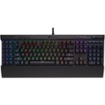 Front Zoom. CORSAIR - RGB Mechanical Gaming Keyboard - Black anodized brushed aluminum.