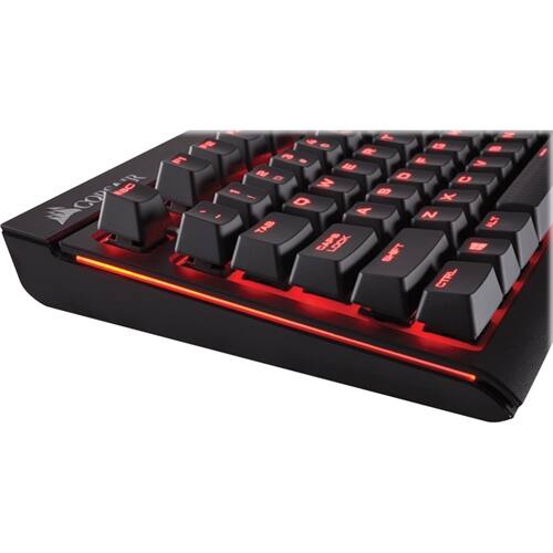 Alt View 13. CORSAIR - STRAFE Mechanical Gaming Keyboard Red Backlit Cherry MX Brown Switch.