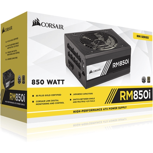 80+ Gold Certified 850 Watt RM850i Renewed Corsair RMi Series Fully Modular Digital Power Supply 