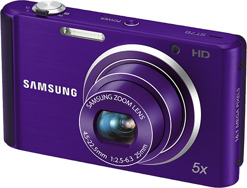 Momento Juicio calina Best Buy: Samsung ST76 16.0-Megapixel Digital Camera Purple ECST76ZZBPLUS