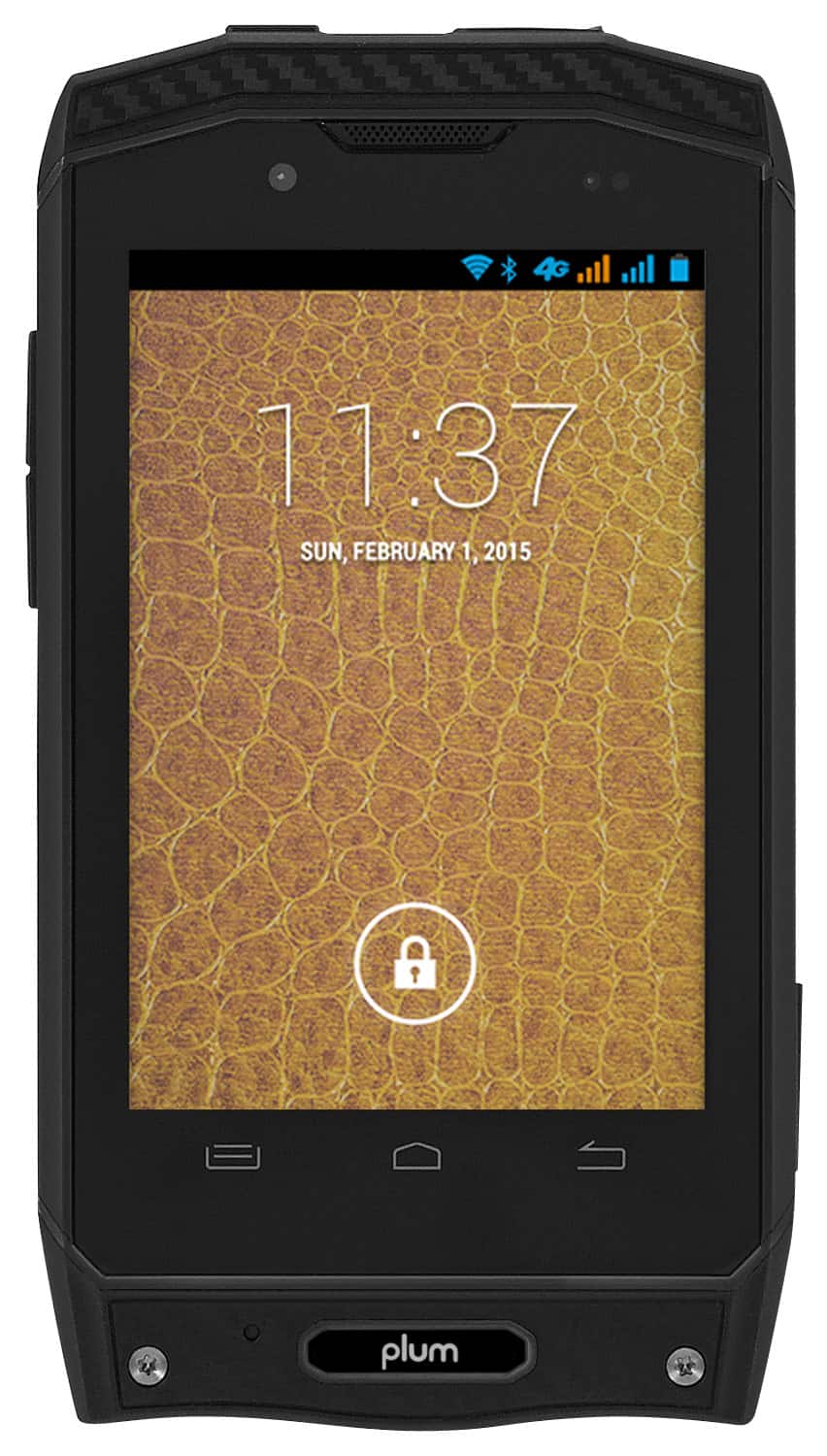 Front. Plum - Gator Plus 2 4G with 4GB Memory Cell Phone (Unlocked) - Black.