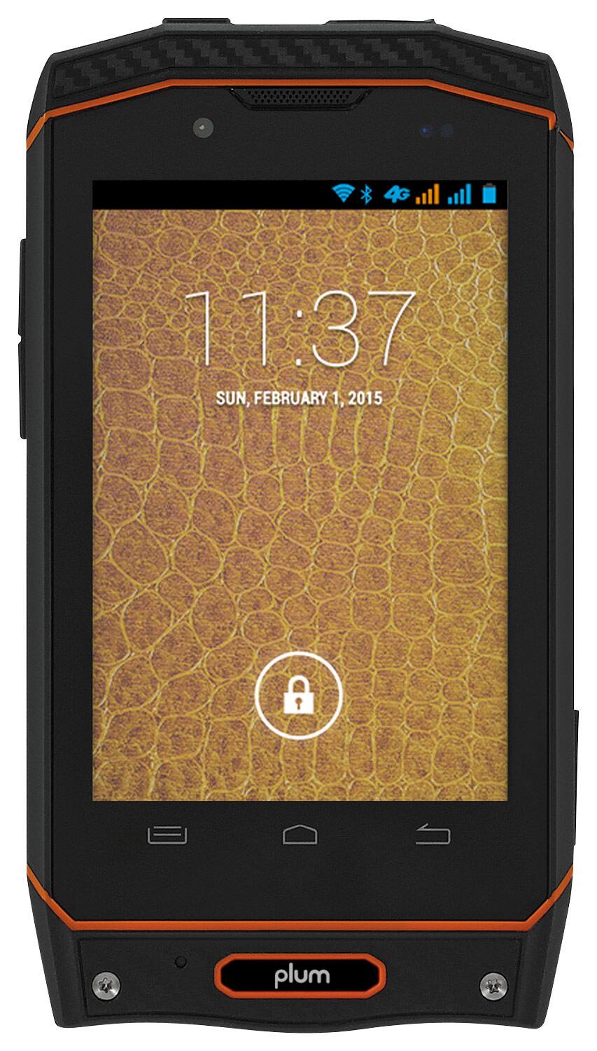 Front. Plum - Gator Plus 2 4G with 4GB Memory Cell Phone (Unlocked) - Orange.