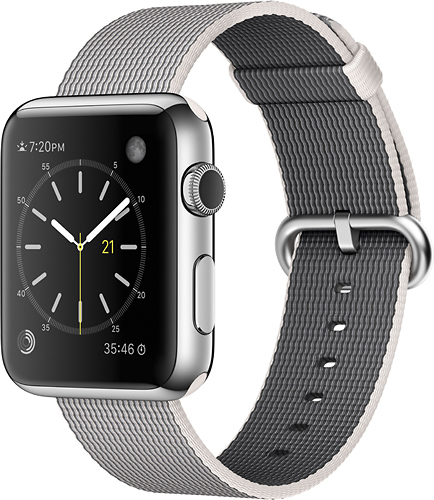 Best Buy: Apple Apple Watch (first-generation) 38mm Stainless Steel ...