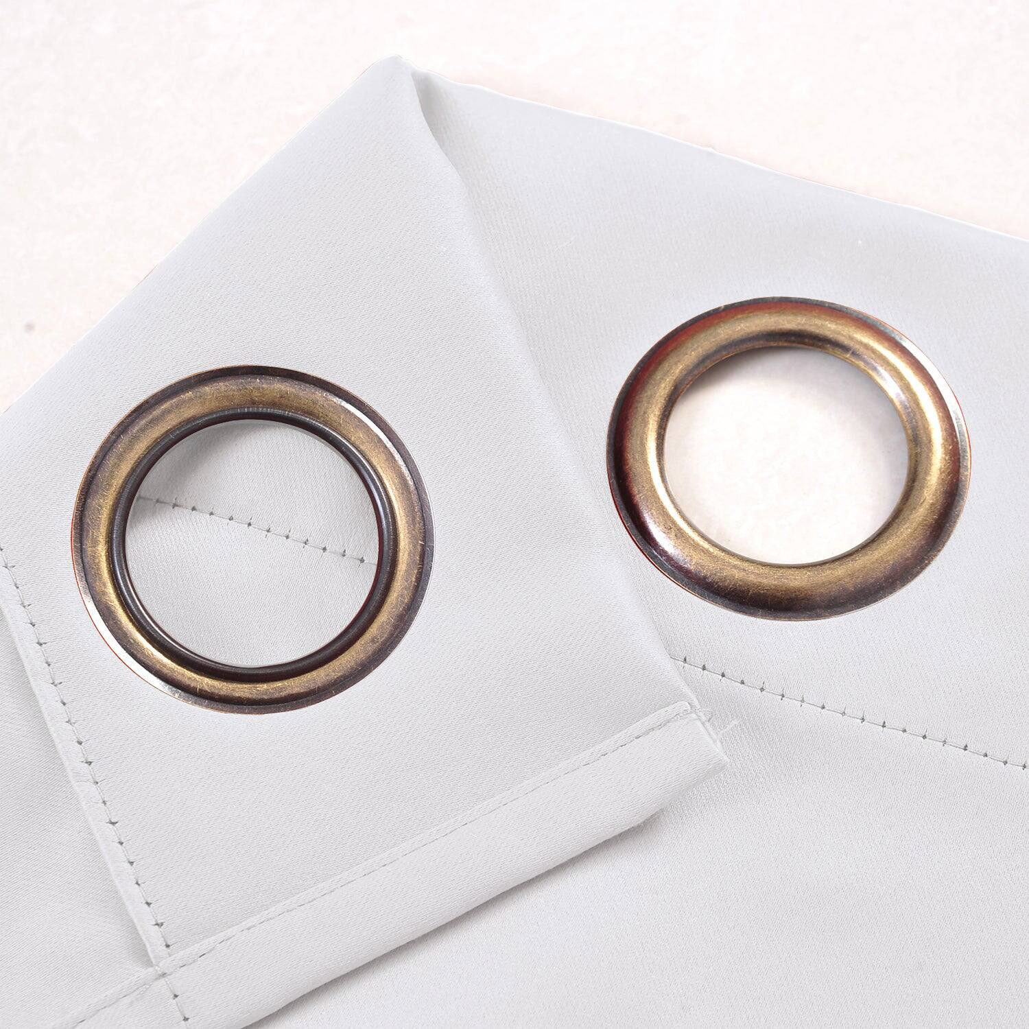 Back. RT Designers Collection - RT Designers Collection 100% Polyester 250 GSM Riley 100% Blackout Grommet Panel 54" x 45" White - White.