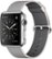 Angle Zoom. Apple Watch 42mm Stainless Steel Case - Pearl Woven Nylon Band.