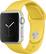 Angle. Apple - Apple Watch Sport 38mm Silver Aluminum Case - Yellow Sport Band.