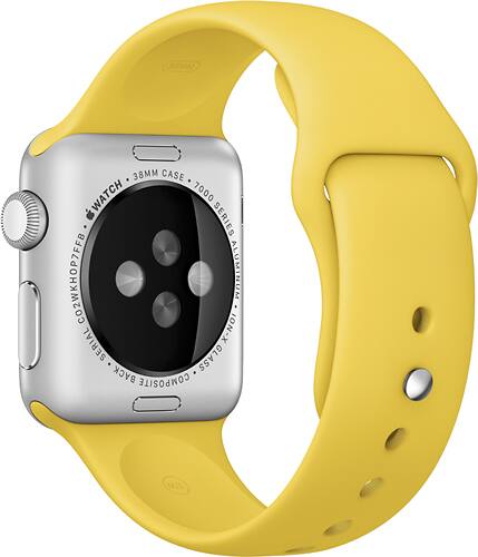 Best Buy: Apple Watch Sport 38mm Silver Aluminum Case Yellow Sport