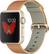Angle. Apple - Apple Watch Sport 38mm Gold Aluminum Case - Gold/Red Woven Nylon Band.