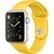 Front. Apple - Apple Watch Sport 42mm Silver Aluminum Case - Yellow Sport Band.