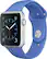 Angle. Apple - Apple Watch Sport 42mm Silver Aluminum Case - Royal Blue Sport Band.
