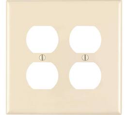 Leviton - Midway 2 gang Nylon Duplex Wall Plate 1 pk - Almond