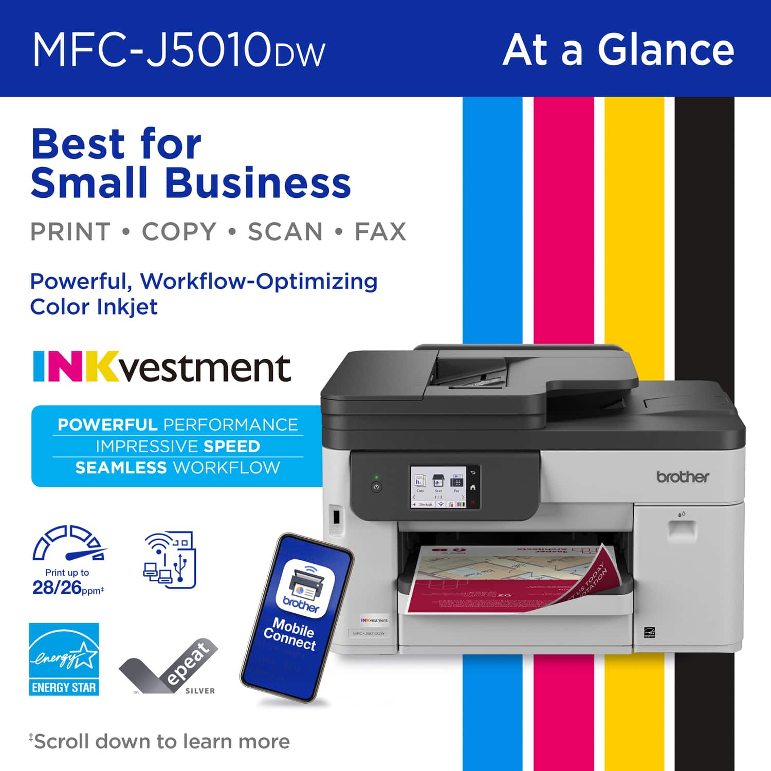 Brother - INKvestment 5010 Wireless Color Inkjet All-in-One