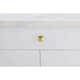 Elegant Decor - Marcel 1.2" Square Knob Multipack (Set of 10) - Brushed Gold