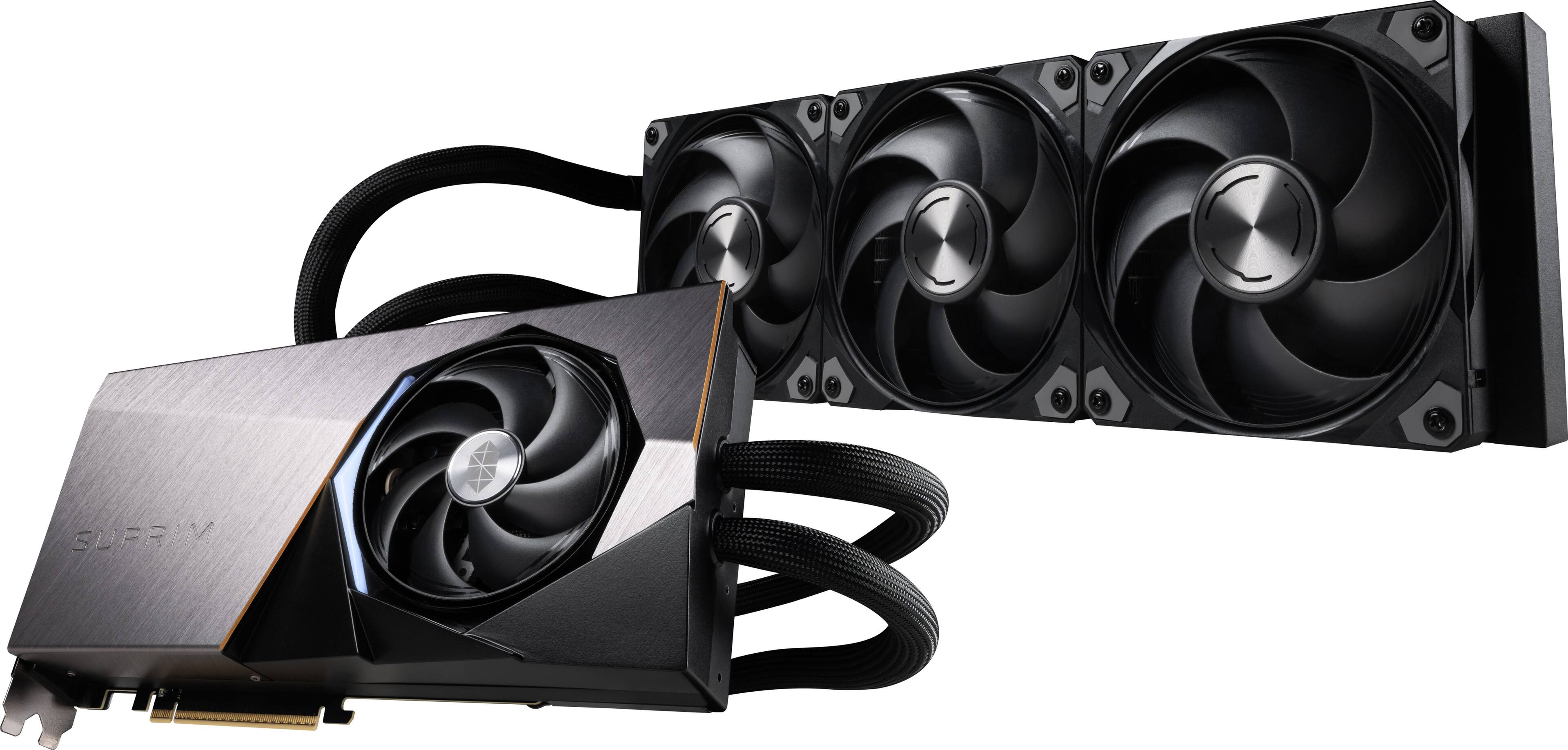 Alt View 10. MSI - NVIDIA GeForce GeForce RTX 5090 32G SUPRIM LIQUID SOC 32GB GDDR7 PCI Express Gen 5 Graphics Card - Black.
