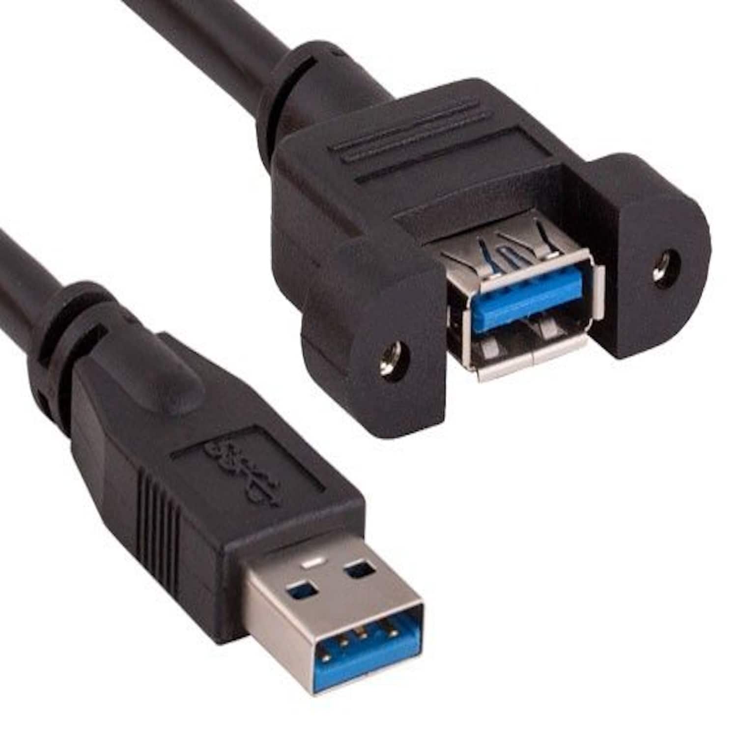 Sanoxy - 1ft USB 3.0 Panel-Mount Type A Male to Type A Female Cable - Black price history on PriceWatchPro