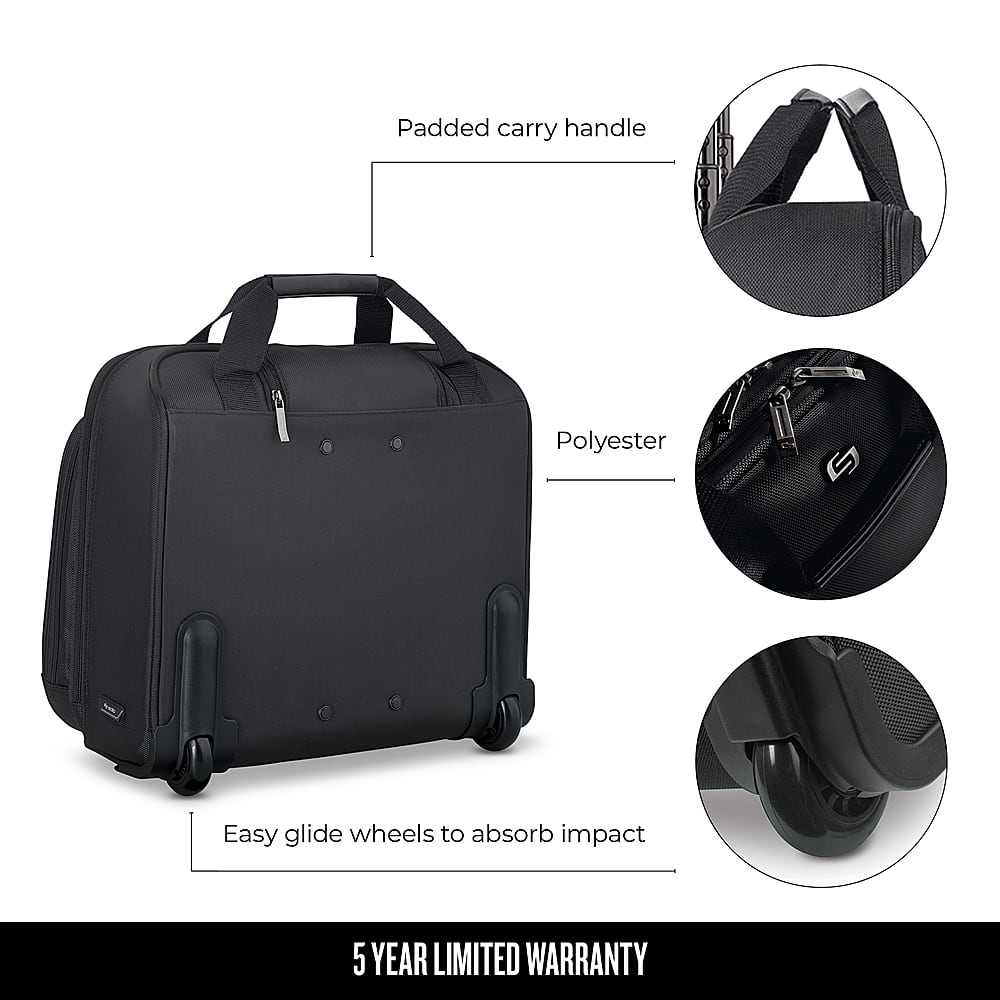 Customer Reviews: Solo New York Bryant Rolling Laptop Case Black PT136 ...