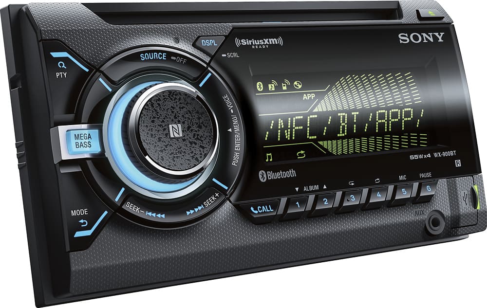 Angle. Sony - Built-in Bluetooth - In-Dash CD/DM Receiver - Black.