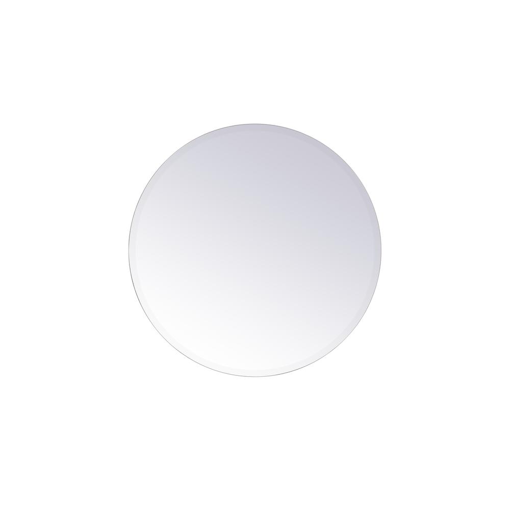Alt View 2. Elegant Decor - Gracin Round Mirror 28 inch in Clear - Clear.