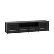 Salamander Designs - Synergy System Quad Cabinet for Most TVs Up to 90" - Black/Black post - Angle