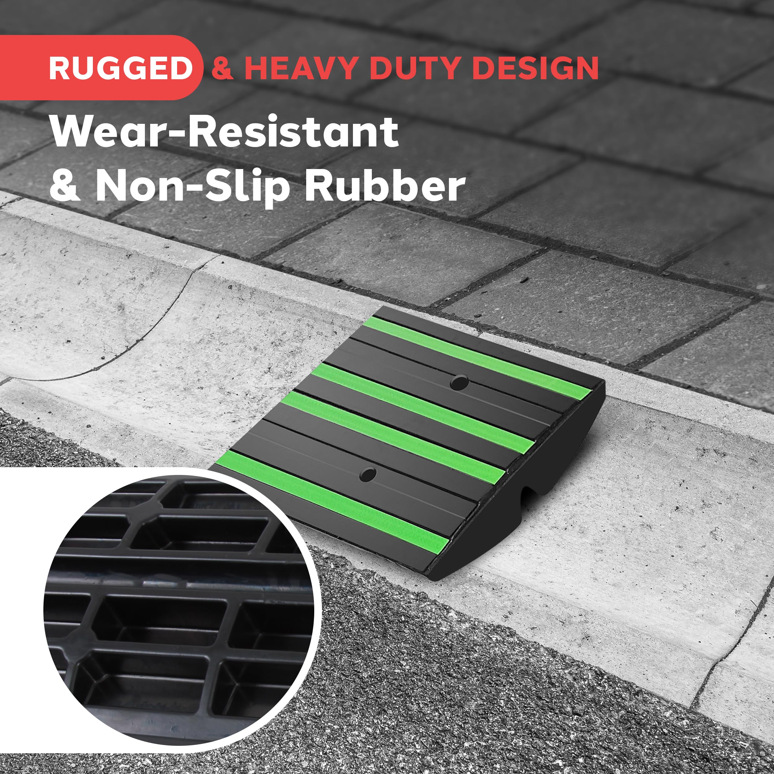 RUGGED & HEAVY DUTY DESIGN  
Wear-Resistant & Non-Slip Rubber