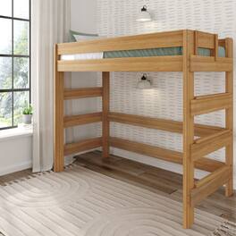 Plank+Beam - Farmhouse High Loft Bed, Pecan - Pecan Dip
