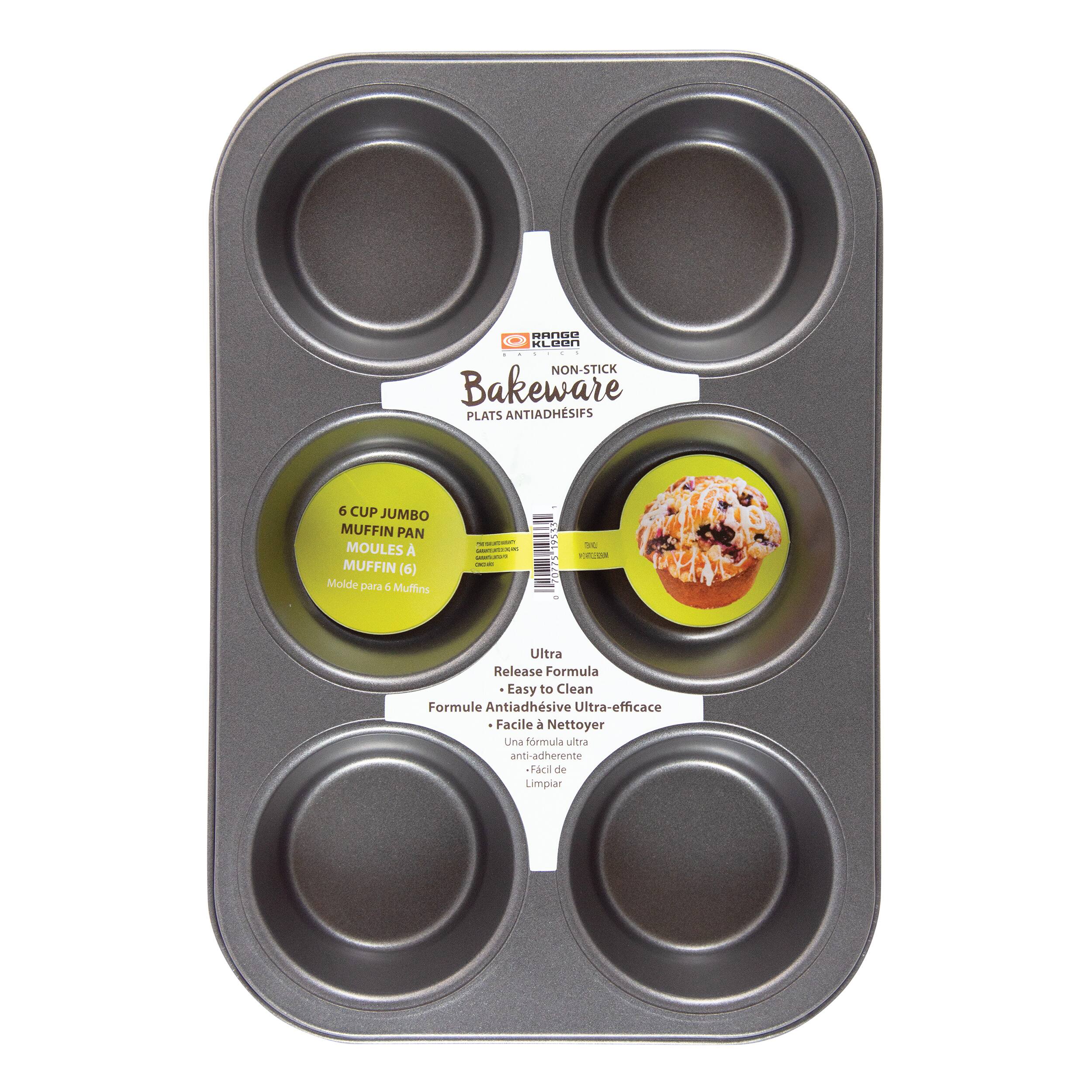 CNH KLeON NON-STICK Bakeware PLATS ANTIADHSIFS 6 CUP JUMBO MUFFIN PAN MOULES A MUFFIN (6) Molde para d Muffins - - - TM Ultra Release Formula Easy to Clean Formule Antiadhsive Ultra-efficace Facile a Nettoyer una frmula ultra anti-adherente -Faci de Limpiar