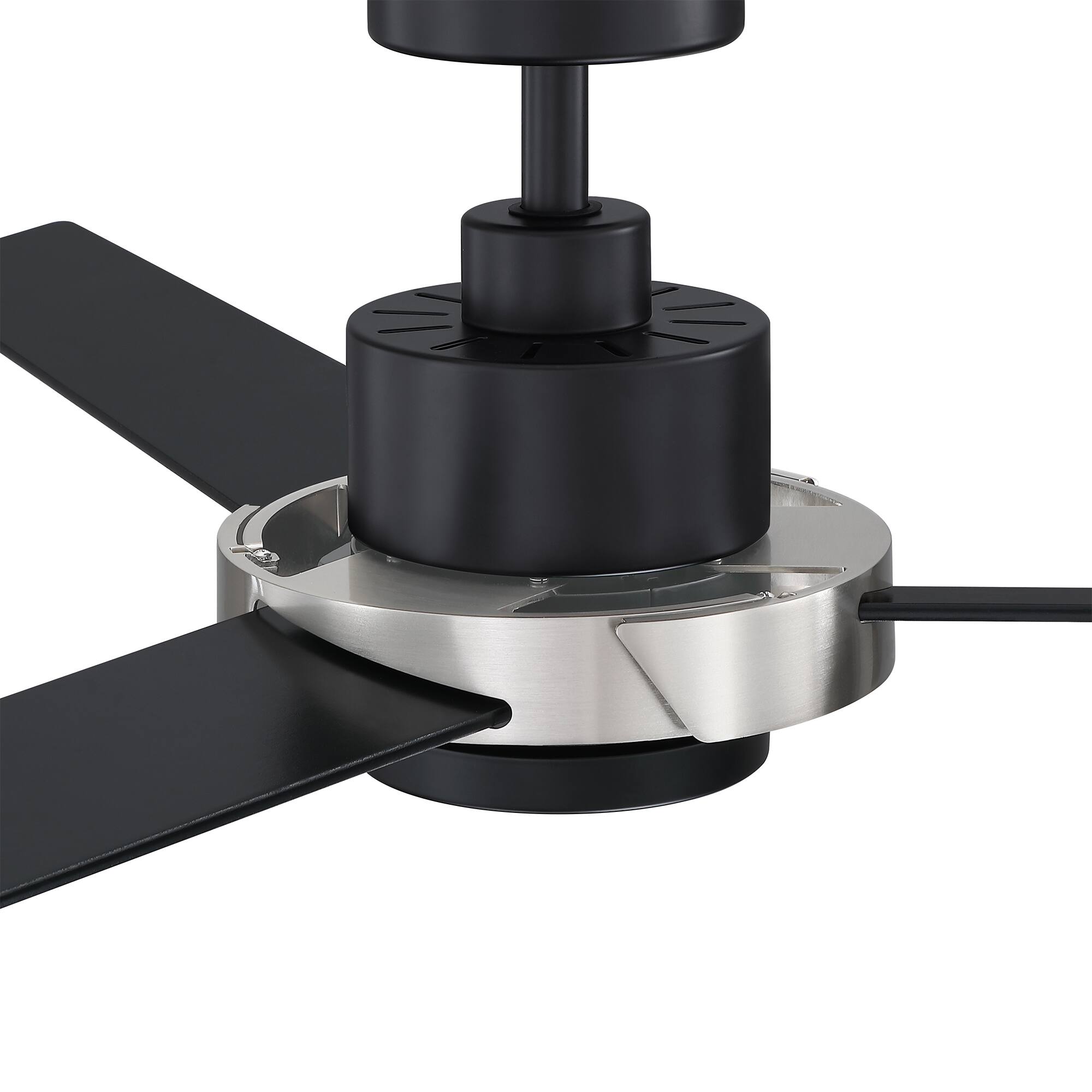 Alt View 9. Parrot Uncle - 60 Inch Modern Dimmable LED Ceiling Fan with Remote Control and 6 Speed DC Motor - Black.