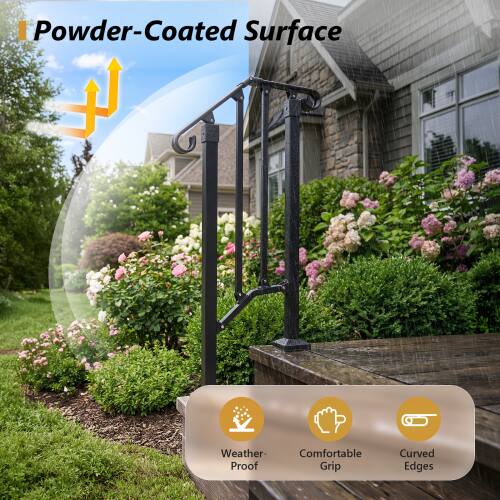 Powder-Coated Surface  
Weather Proof  
Comfortable Grip  
Curved Edges
