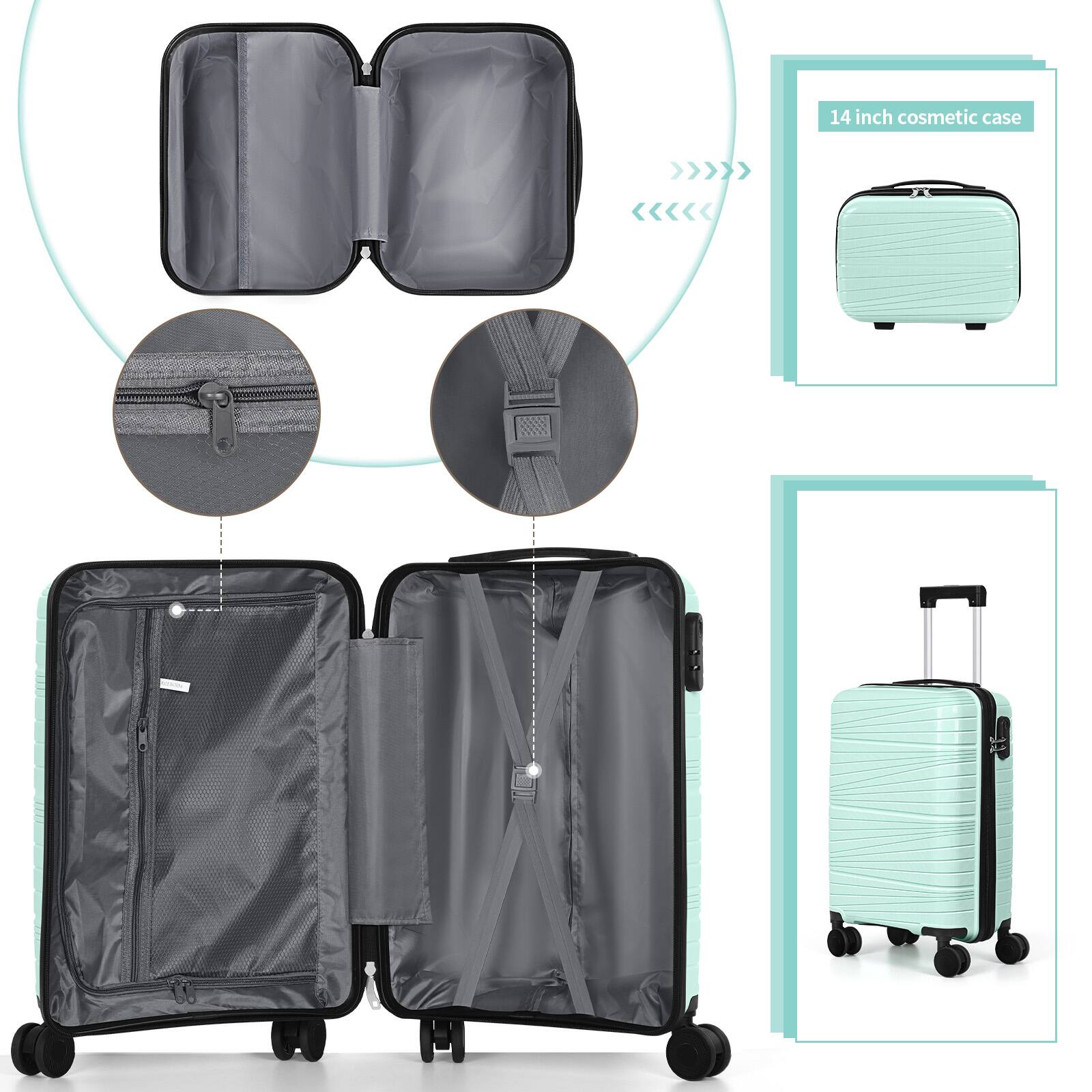 14 inch cosmetic case
