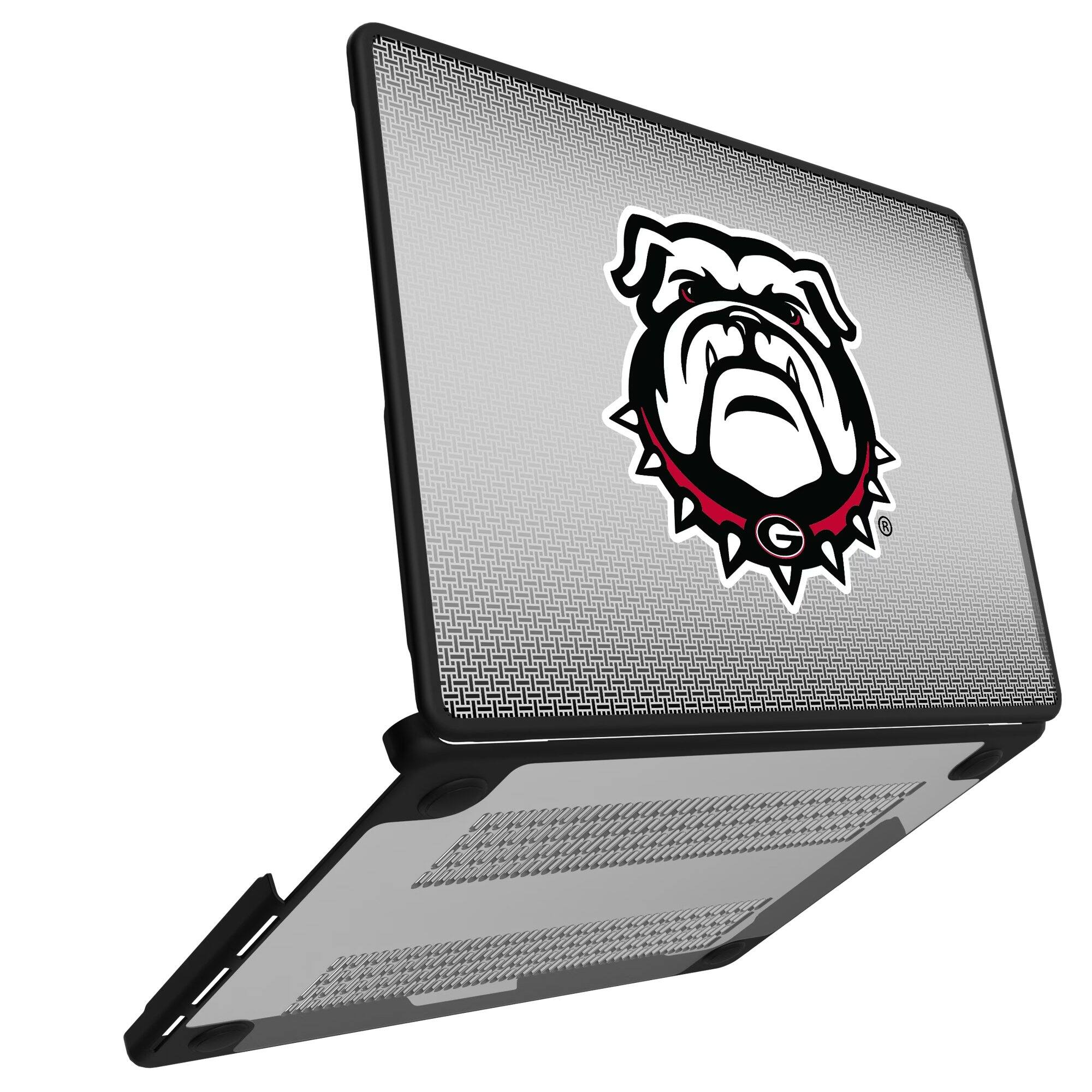 Alt View 1. Keyscaper - Georgia Bulldogs Linen MacBook Case - Air 15 in - Multicolor.