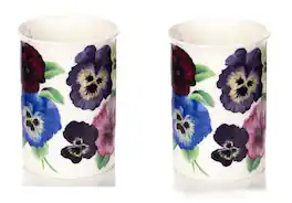 Jiallo - Roy Kirkham Lancaster Mug - Pansy, Set of 2; Color: Red and Brown - Mutli color