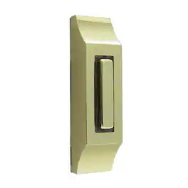 IQ America - Contemporary Polished Lighted Pushbutton Doorbell - Brass