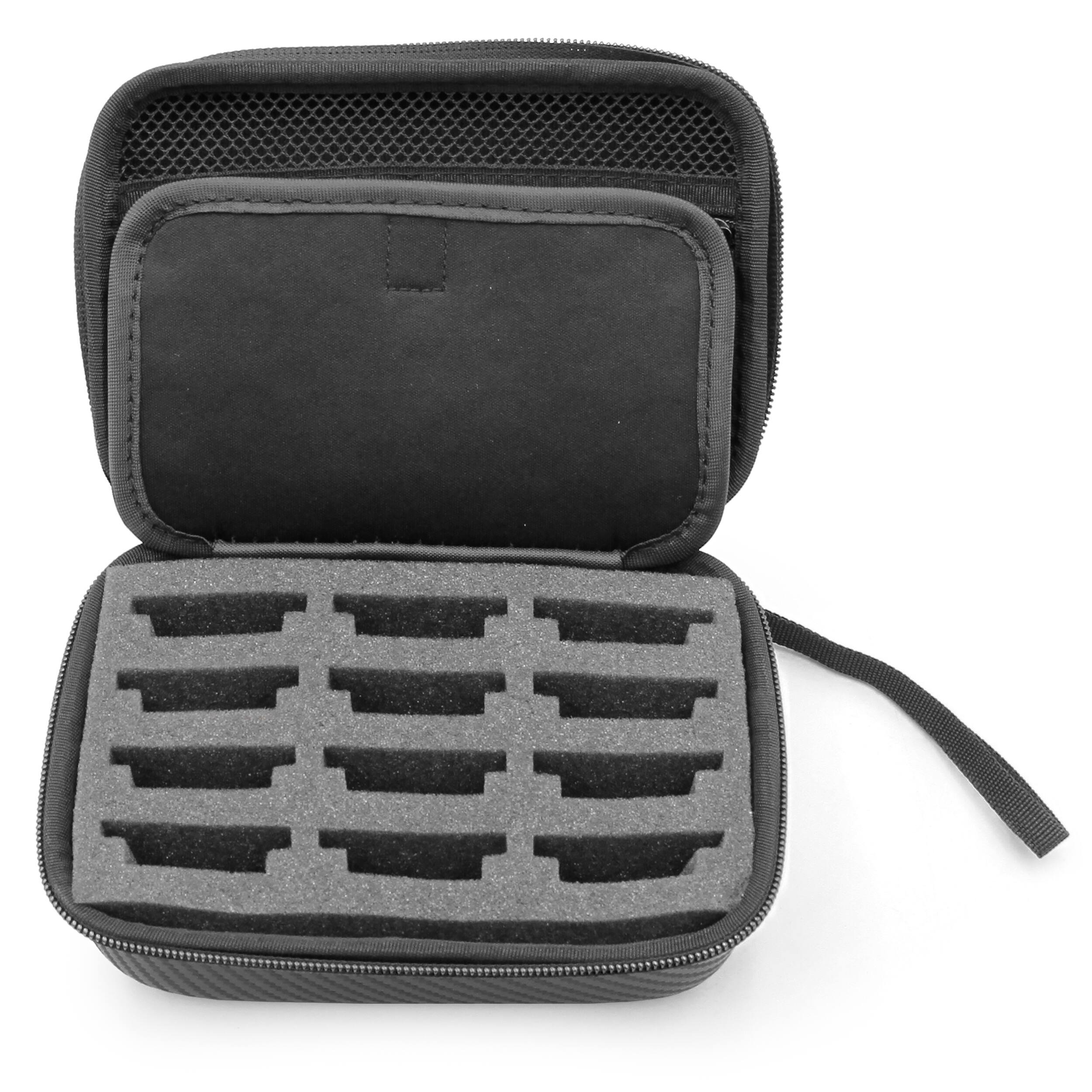 Alt View 1. CASEMATIX - Travel Case for Game Boy Advance GBA Game Cartridges – Holds 12 Game Cartridges in Protective Foam Slots - Black.