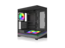 Front. Montech - MONTECH SKY 3 ATX Case, Panoramic Glass, 360mm Radiator, 3x120mm ARGB Fans, Compact Design (SKY3B) - Black.