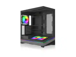 Montech - SKY 3 ATX Case, Panoramic Glass, 360mm Radiator, 3x120mm ARGB Fans, Compact Design (SKY3B) - Black