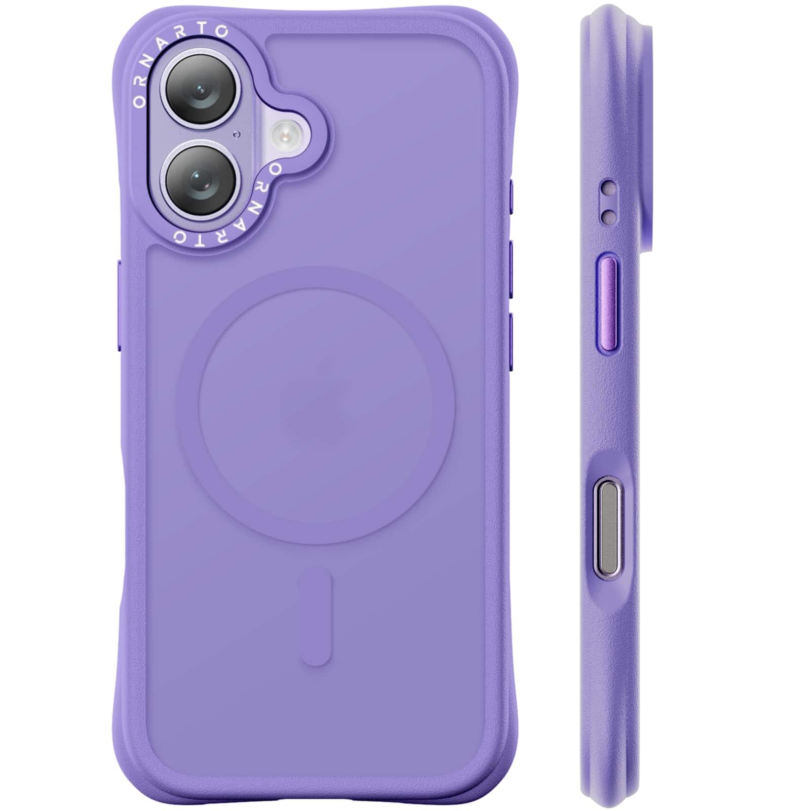 Ornarto - Magnetic for iPhone 17 Case 6.3", Compatible with MagSafe | Slim Translucent Matte Cover - Taro Purple