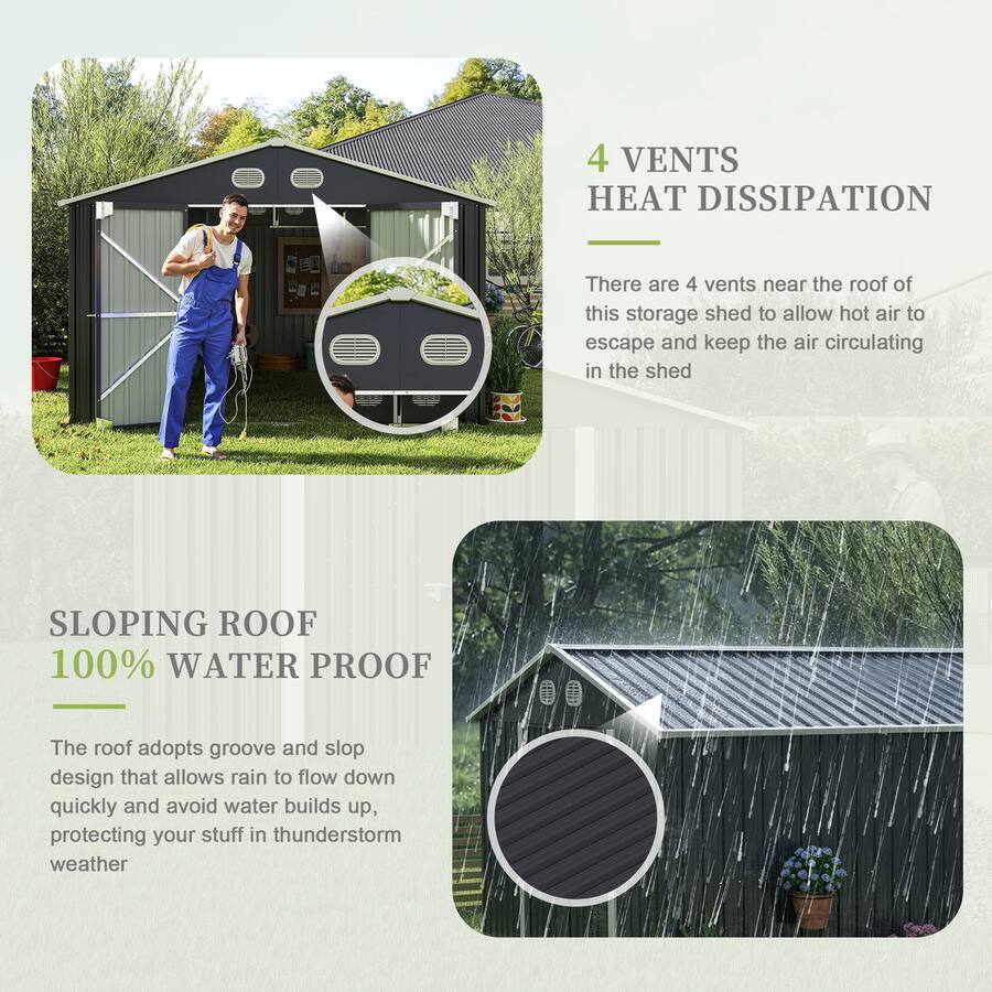 4 VENTS HEAT DISSIPATION There are 4 vents near the roof of this ...