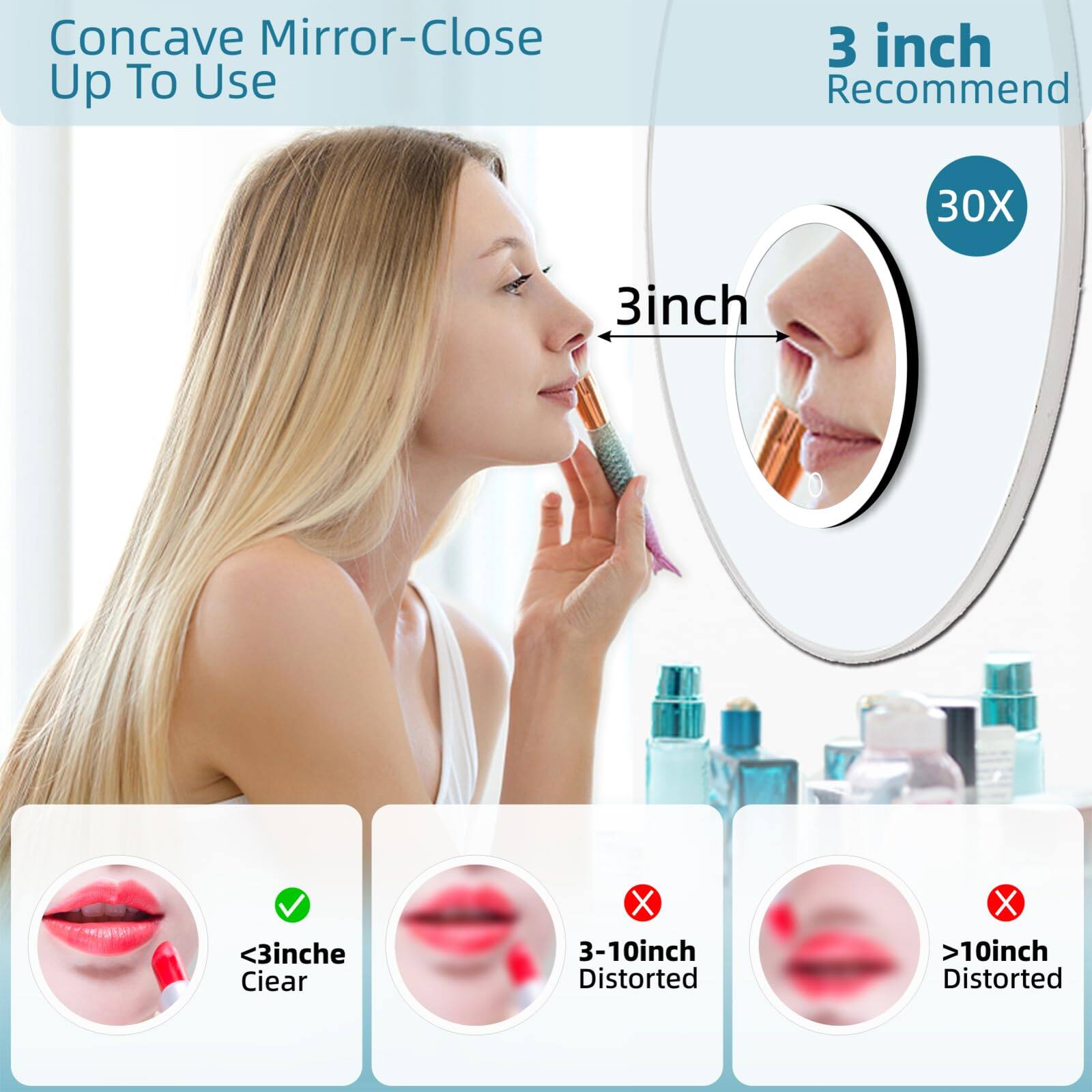 Back. Earthley Blooms - Mirror Color High Quality Product with Modern Design for Daily Use Elegant Stylish Appearance with E - Black-10x-6"L x 6"W.