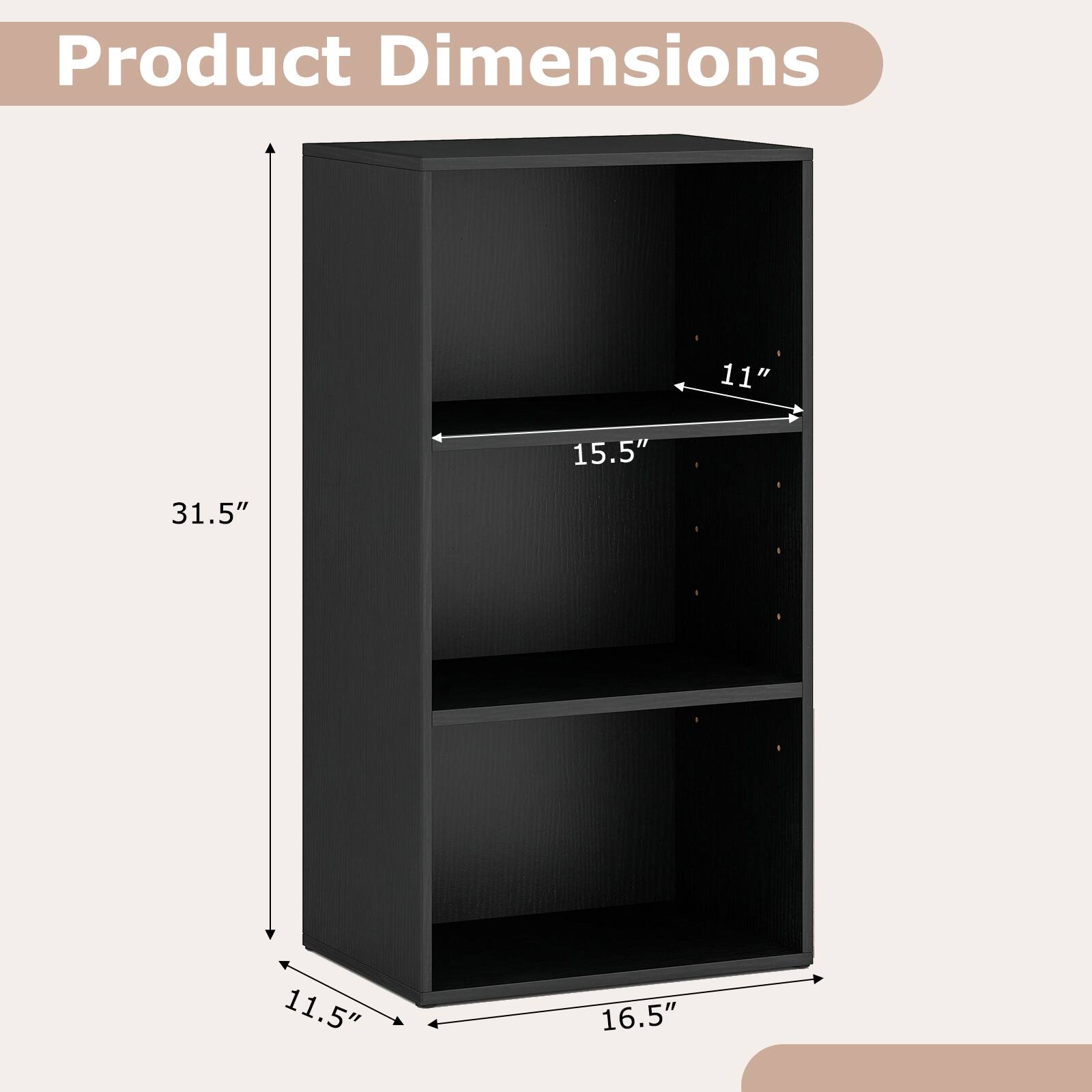 Product Dimensions: 11" x 15.5" x 31.5" x 11.5" x 16.5"