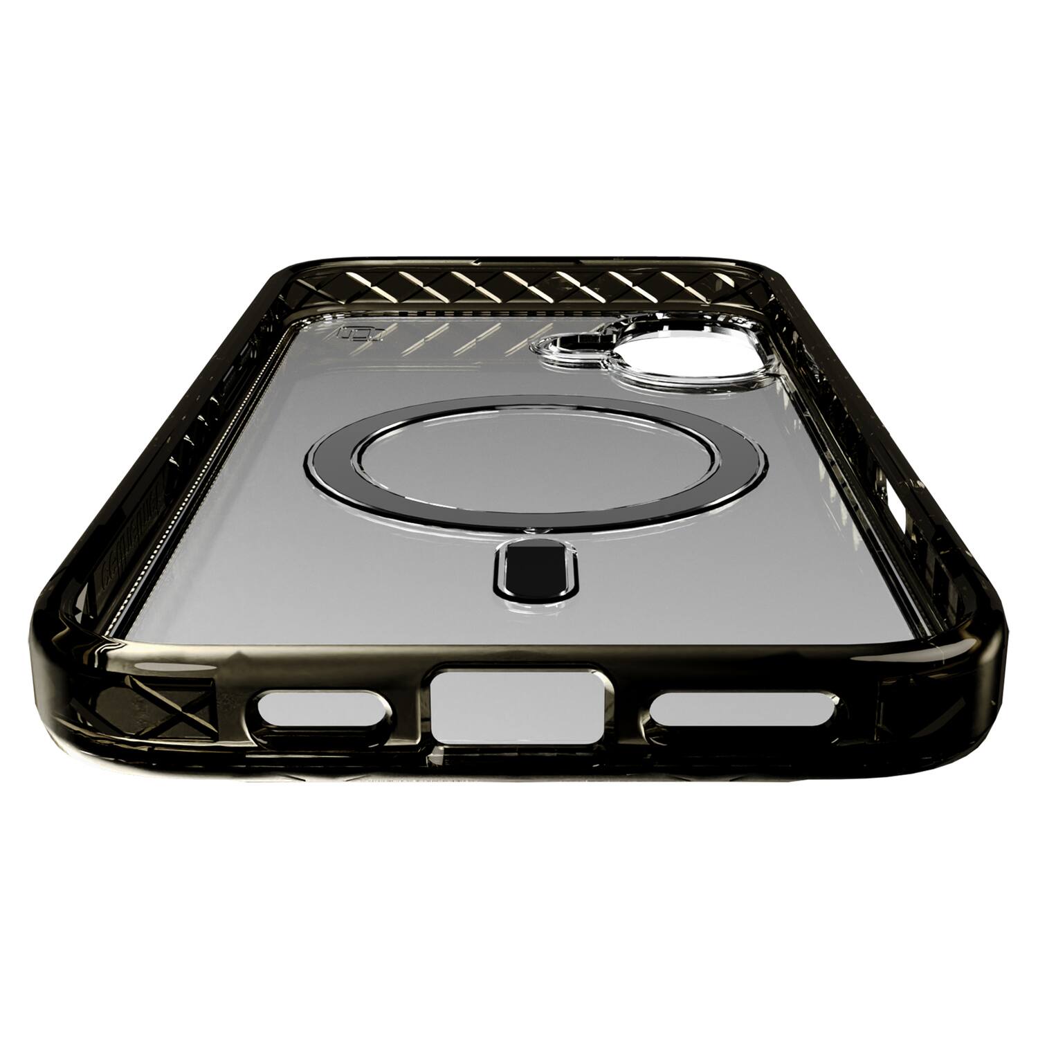 Angle. Cellhelmet - Magnitude Series MagSafe-Compatible Case for iPhone 16 Plus - Onyx Black.