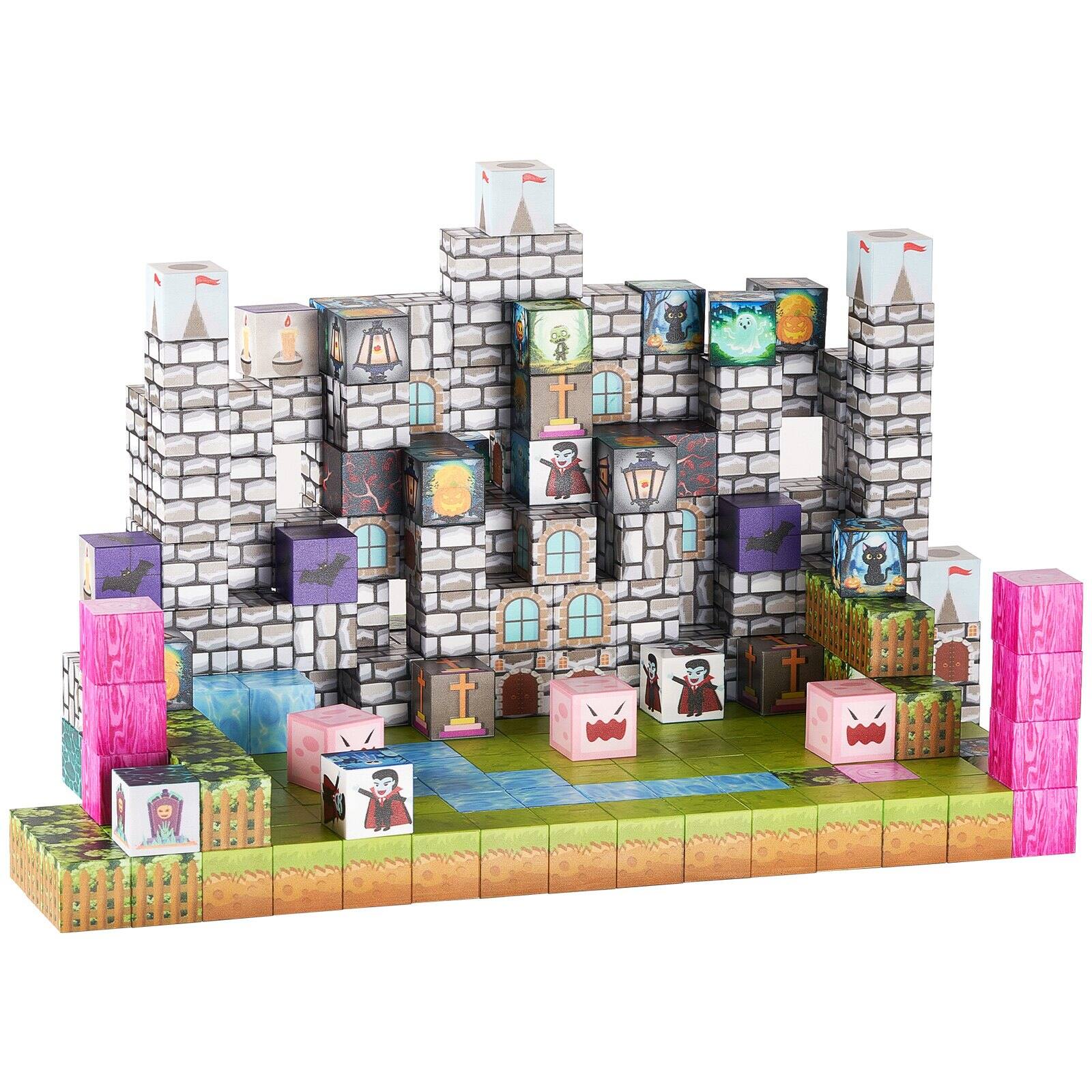 Alt View 8. Glintex - Magnetic Blocks 100PCS Zombie Set, STEM Montessori Building Cubes for Creative Stacking Play.