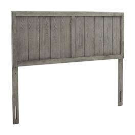 FurniFact - Wood Full Headboard with Smooth Finish and Durable Construction - Gray
